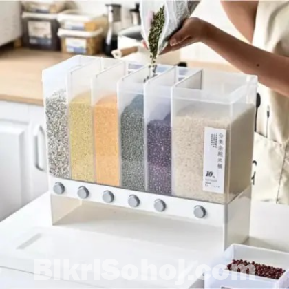 6-in-1 Wall Mounted Food Storage Box for Kitchen